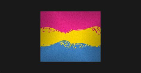 Fancy Swooped And Swirled Pansexual Pride Flag Background Pansexual