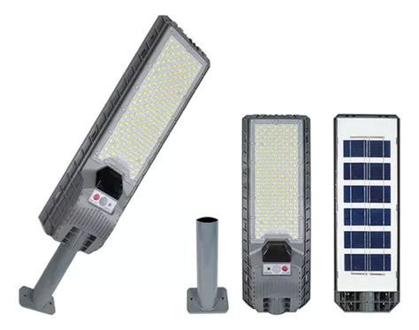 Lámpara Solar 600w Luminaria Suburbana Alumbrado Con Brazo