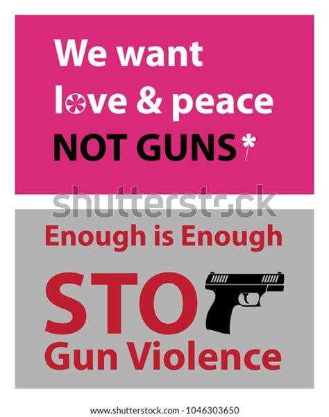 Gun Control Posters Stop Gun Violence Stock Vector (Royalty Free ...