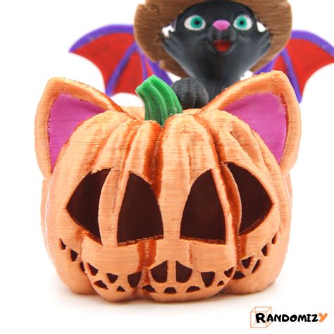 Cat on a Pumpkin (Halloween Version) by Randomizy | Printables Store