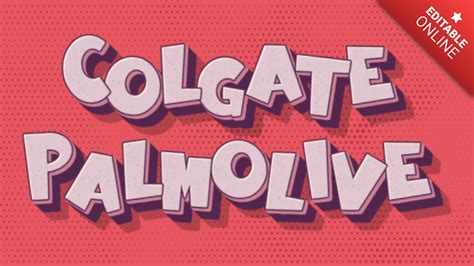 Colgate Palmolive Efeito Toons Gerador De Efeitos De Texto