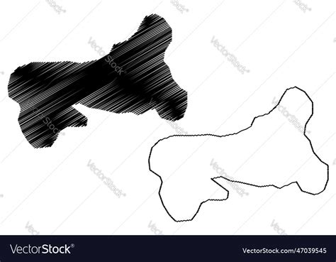 Lake Monoun Africa Republic Of Cameroon Map Vector Image