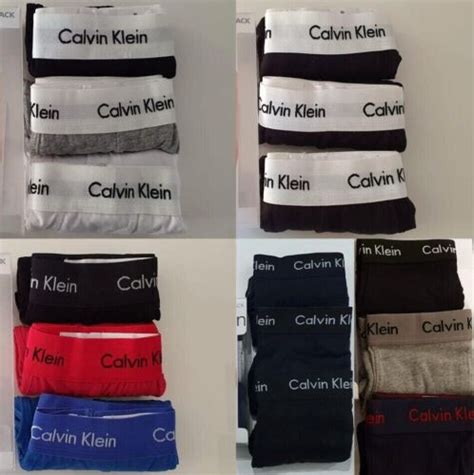 Calvin Klein Mens Boxers Trunks 3 Pack Black Grey Navy And Many Colours S Xl Uk Ebay