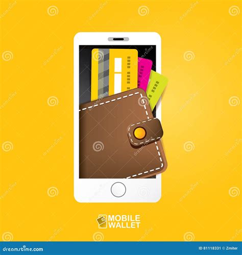 Vector Digital Mobile E Wallet Vector Concept Stock Vector