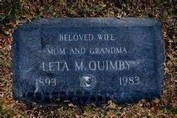 Leta Mae Chalker Quimby M Morial Find A Grave