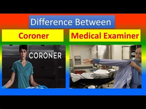 Distinction Between Coroner And Medical Examiner YouTube