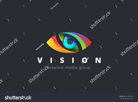 Eye Logo Design Vector Template Colorful Media Icon Creative Vision