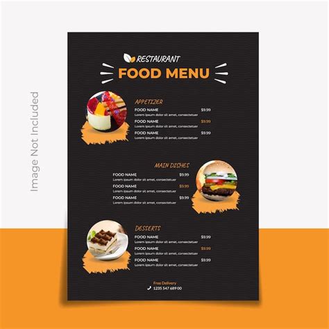 Premium Vector Beautiful Food Menu Design Template