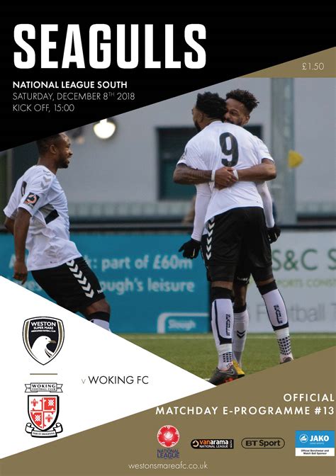 Weston Super Mare Afc Wsm Afc V Woking Fc Fc Official E Programme