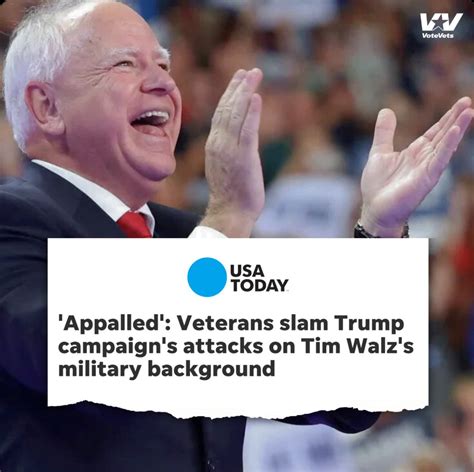 Appalled Veterans Slam Trump Campaigns Attacks On Tim Walzs Military Background