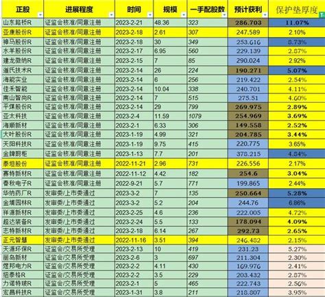 可转债几个实用小表格配债保护垫厚度 韭研公社