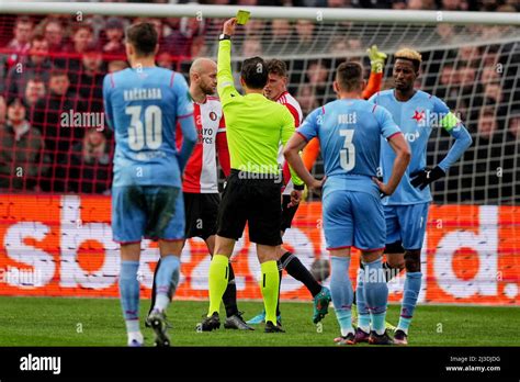 Rotterdam Gernot Trauner Of Feyenoord Referee Halil Umut Meler