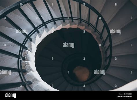 Spiral staircase view Stock Photo - Alamy