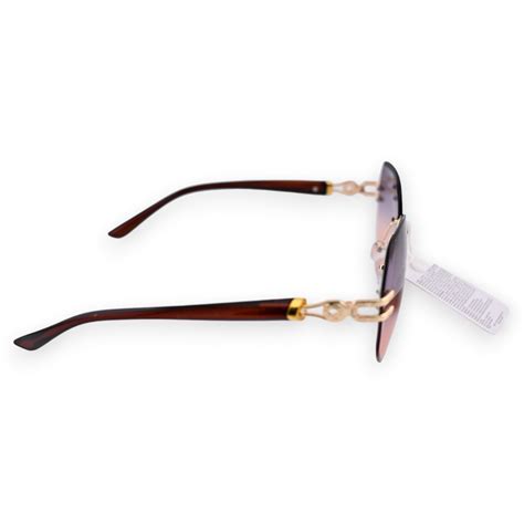Oval-shaped tinted brown shades