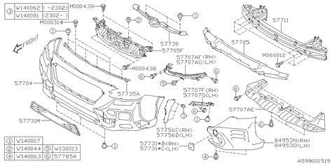 Subaru Outback Energy Absorber Bumper Energy Absorbing PL 57705AN02A