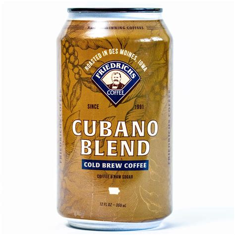 Cubano Blend Cold Brew 12oz Cans Friedrichs Coffee