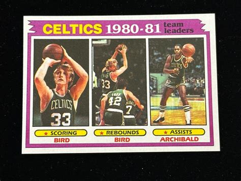 Lot 1981 82 Topps Celtics Larry Bird HOF