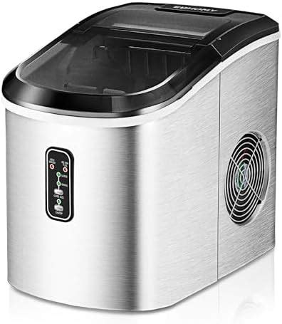 EUHOMY Ice Maker Countertop Machine 26 Lbs In 24 Hours 9 Cubes Ready