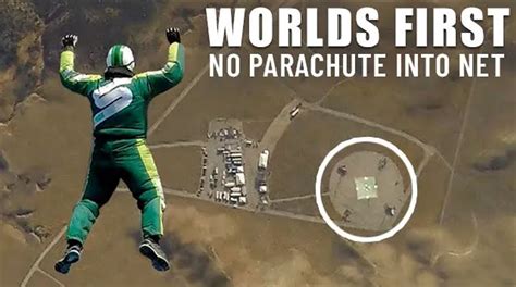 World First Skydiver Luke Aikins Jumps 25000 Feet Into Net With No