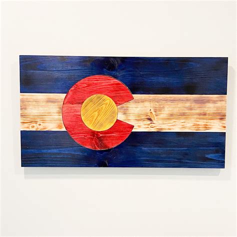 Wood Colorado Flag Etsy