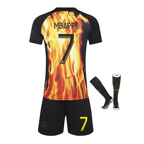 Echipament Sportiv Copii Paris Mbappe Fotbal Tricou Set Cm