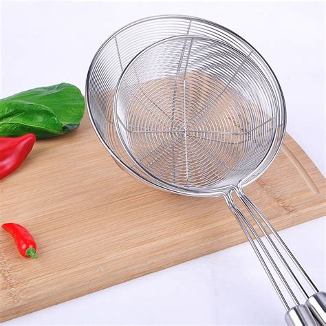 Stainless Steel Cooking Colander Pro Kitchen Strainer Noodles Colander ...