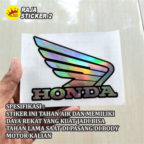 Jual STIKER STICKER CUTTING TULISAN HONDA HOLOGRAM Shopee Indonesia