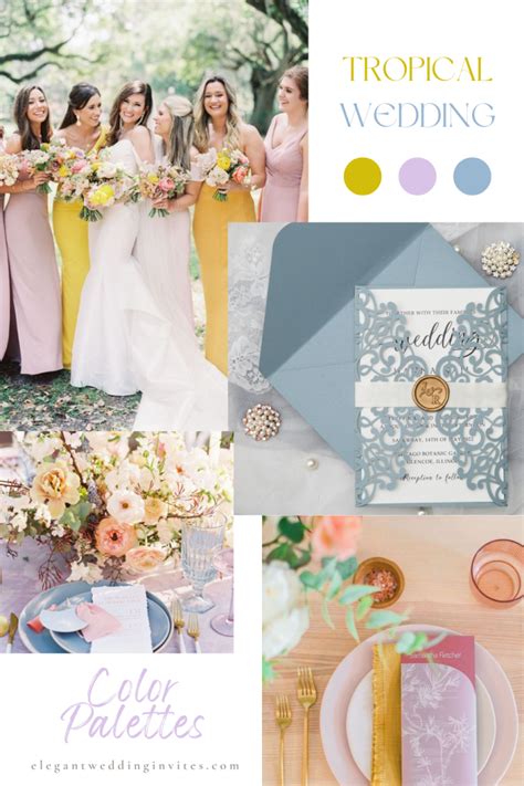 10 Stunning Tropical Wedding Color Palettes For 2023