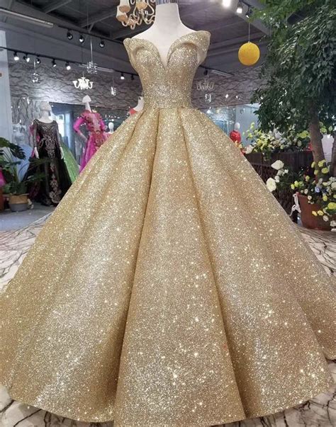 Gold Sweet 16 Dresses Prom Dresses Elegant Pretty Quinceanera Dresses