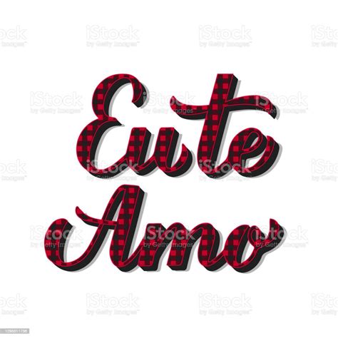 Eu Te Amo Calligraphy Hand Lettering I Love You I In Portuguese Red