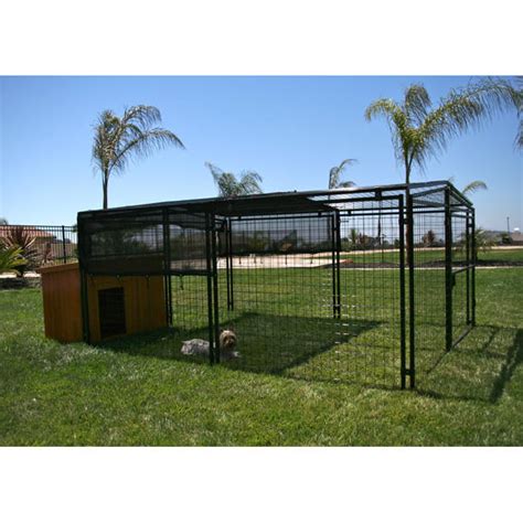 GIODIR Outdoor Large Dog Kennel With Canopy & Reviews | Wayfair