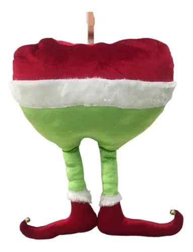 Corona Grinch 62cm Para Puerta Decoración Navideña Navidad Meses sin