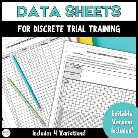 Editable Dtt Data Sheets For Aba Therapy Made By Teachers