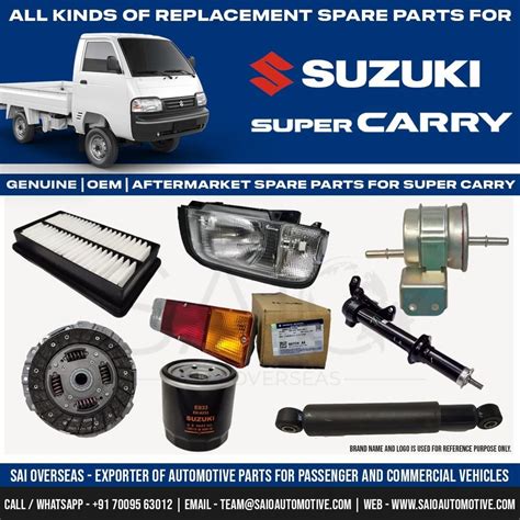 Maruti Suzuki Super Carry Spare Parts Genuine OEM Aftermarket