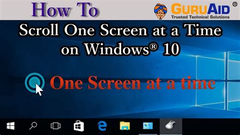 How To Scroll One Screen At A Time On Windows 10 GuruAid YouTube