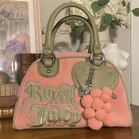 Juicy Couture Women S Pink And Green Bag Depop