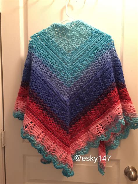 Erigeneia Shawl In Mandala Yarn Color Way Phoenix By Lion Brand