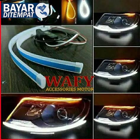 Lampu Led Slim Alis Drl Fleksibel Waterproof Cm Cm Warna