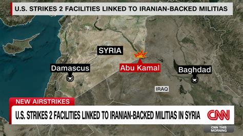 U S Strikes Two Facilities Linked To Iranian Backed Militias In Syria