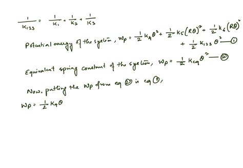 Find The Equivalent Torsional Spring Constant Of The System Shown In