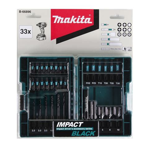 Makita B 66896 Bit Set Impact Black 33 Tlg S2 Stahl Koffer Toolbrothers