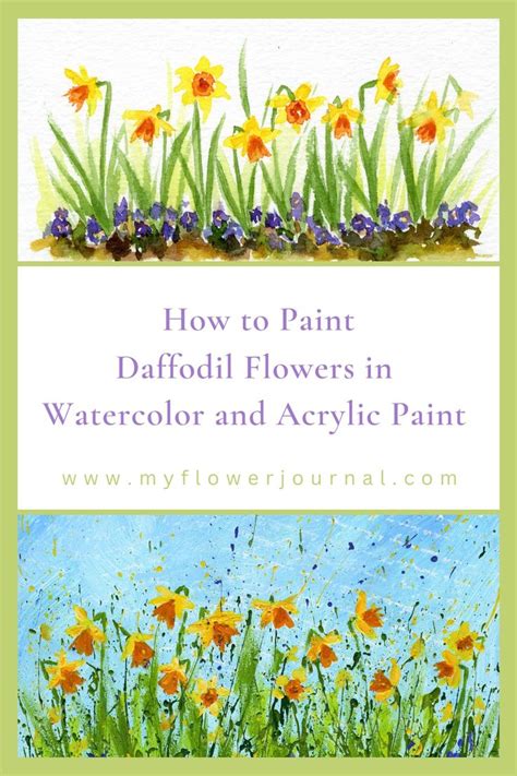 Daffodil Doodles In Easy Steps My Flower Journal Watercolor