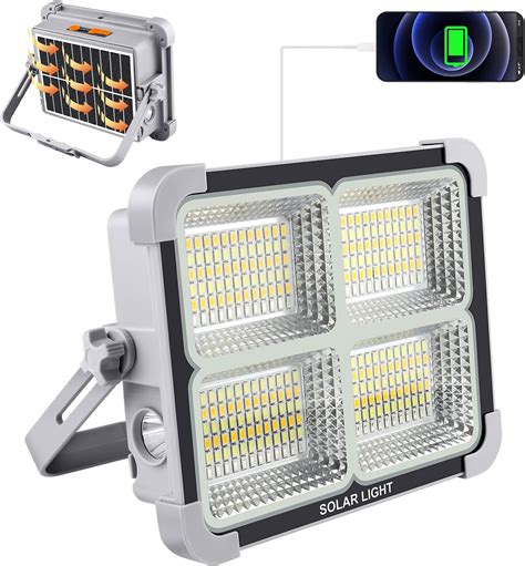 Faro Led Ricaricabile W Faretto Led Esterno Con Pannello Solare