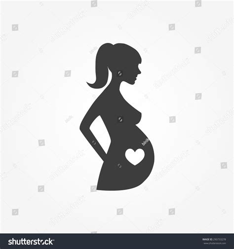 Pregnant Woman Sign Icon Vector Women Stock Vector (Royalty Free ...