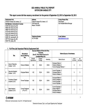 Fillable Online Eeo Public File Report Fax Email Print Pdffiller