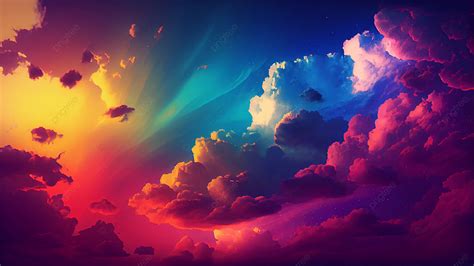 Colorful Sky Background, Sky, Clouds, Color Light Background Image And ...