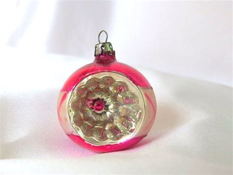 Vintage Christmas Ornament Hot Pink Indent Poland Ornament Vintage