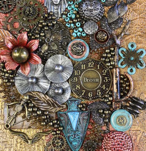 Steampunk 3d Wall Art Found Object Art 3d Collage Boho Etsy 3d Wall Art Mixed Media Wall