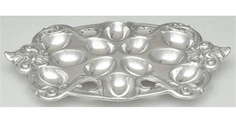 Fleur De Lis Aluminum Serveware Deviled Egg Tray Holds By Arthur