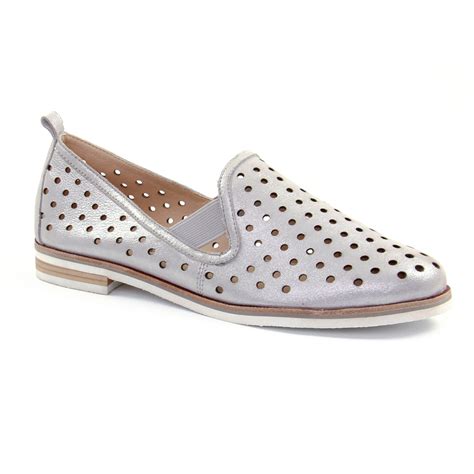 Caprice Silver Mocassin Confort Gris Argent Printemps T Chez